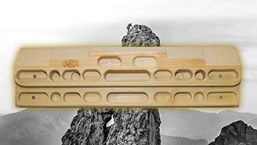 CLIMBOUL - Hangboard, Tabla Entrenamiento Escalada | Tabla multipresa de Madera para Nivel Medio/Alto