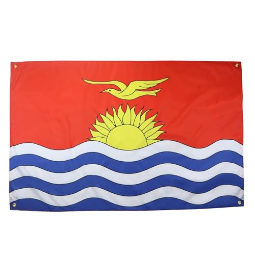 AZ FLAG Drapeau Kiribati 150x90 cm avec 4 oeillets, Pavillon Kiribatien pour balcon ou mur