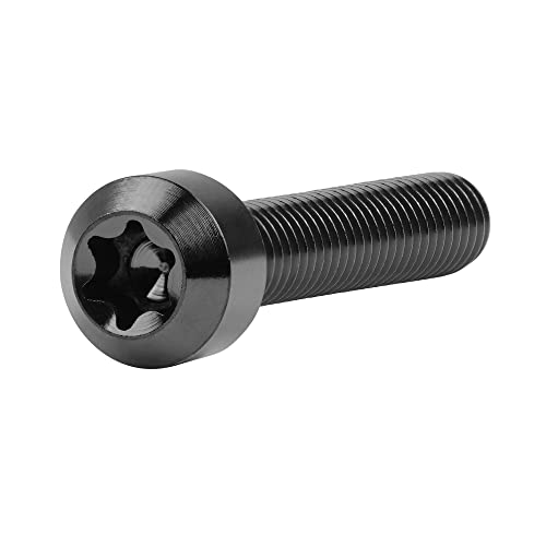 Image of Titanium Torx Square Head M6 x 10 15 20 25 30 35 40 45 50 60 65 70 80mm Screw Pack of 5 (Black, M6x35mm)