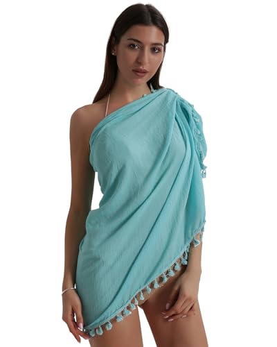 Image of Eicolorte Sarong Cover Up Womens Beach Cover Up Bikini Bathing Suit Swimsuit Swimwear Coverup Sarong Pareo Wraps for Women