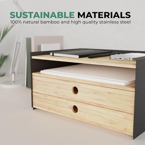 Prosumer'S Choice PRCH-000173 Desktoporganizer-1Drawer Prosumer'S Choice Desk Paper Organizer Tray Wood thumb #3