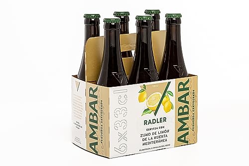 Ambar Radler - Pack de 6 botellas x 33 cl - 2.5 % Volumen de Alcohol.