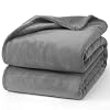 Hansleep Fleece Blanket Twin Size Grey, Soft Cozy Twin Blanket, Fuzzy Flannel Blanket for Bed, Sofa, Couch, Travel, Camping, 60 x 80 Inches