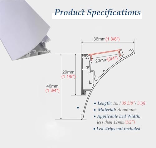 Canal LED de Techo para Crear Luz Ambiental Indirecta en Salones Modernos 6