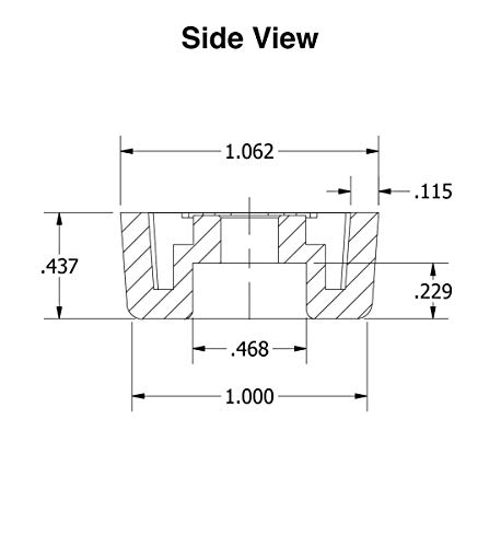 4 Super Soft Round Rubber Feet Bumpers .437 Inch H X 1.062 Inch D - Made In Usa #TOP1