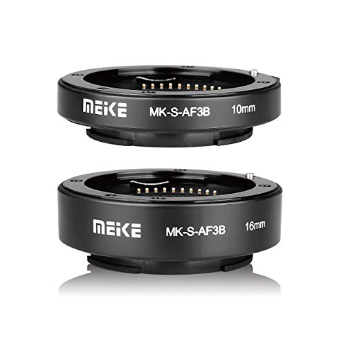 Meike Mk-S-Af3B Plastic Auto Focus Macro Extension Tube Adapter Ring 10Mm 16Mm For Sony E-Mount Fe-Mount Mirrorless Camera A7 A7M2 Nex3 Mex5 Nex6 Nex7 A5000 A6000 A6300 A6500 A9 Etc (S-Af-3B) #TOP1