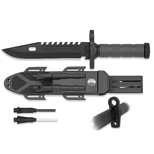 Faca Tática Militar Esportiva Caça Mergulho Pesca Com Bainha Búss...