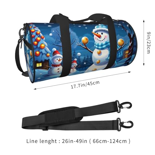 Travel Bag For Women,Winter Snowman Print Personal Item Duffle Bags,Weekend Travel Duffel Tote Bag,Travel Sport Gym Bag For Men,Airplane Travel Essentials For Flying4