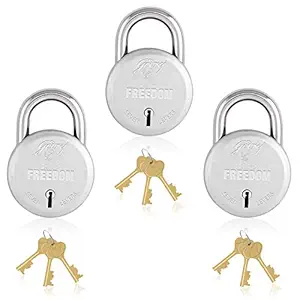 Godrej Locking Solutions and Systems Solidex Freedom 7 Levers Padlock with 3 Keys (Silver)