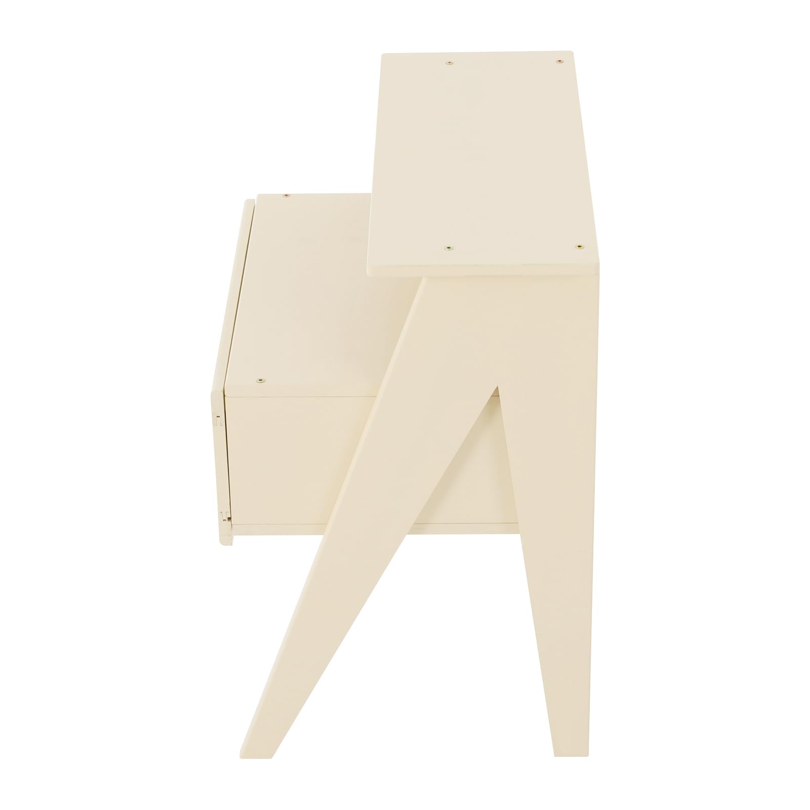 Comodino, tavolino con finestra trasparente e ripiano aperto, gambe in legno, comodino, tavolo con vano portaoggetti per camera da letto, dormitori, 43 x 31 x 50 cm