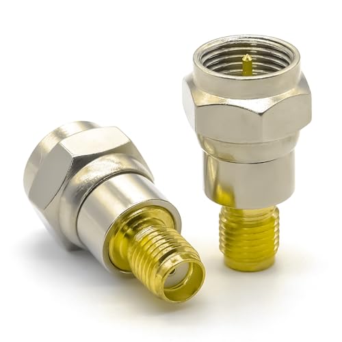 Conector coaxial SMA hembra a Tipo F macho, pack x2 miniatura 1