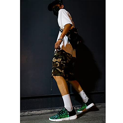 PYYIQI Tênis de fibra óptica LED que acende para mulheres e homens, tênis luminosos para festivais,