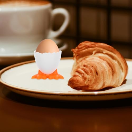 Soporte huevos con diseño de pollo de plástico para decoración de mesas 5