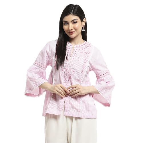 Image of BIBA Women Cotton Straight Dyed Kurti