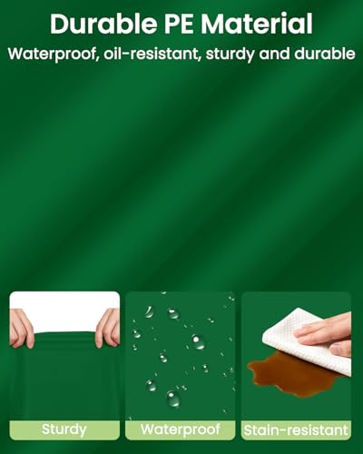 Image of LANLISA 4 Pack Green Plastic Table Cloth Disposable, 54 x 108 Inch