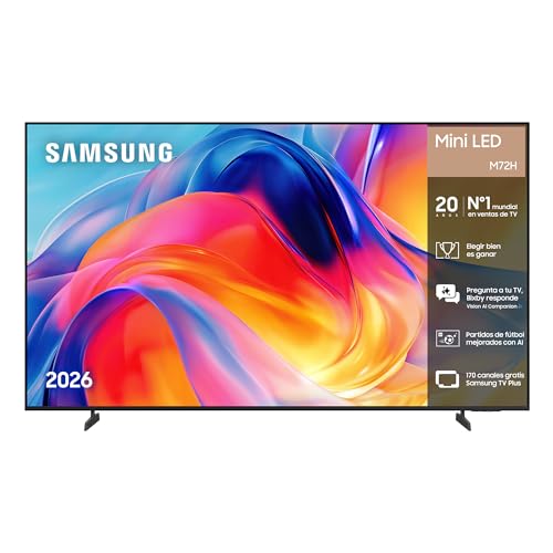 Samsung TV 43 Pulgadas Mini LED M72H 4K Smart TV con Vision AI Companion, Modo AI Football TV Plus, Deportes, Cine y Gam