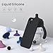 ORNARTO Compatible with iPhone 15 Case 6.1, Slim Liquid Silicone 3 Layers Full Covered Soft Gel Rubber Phone Case, Anti-Scratch Shockproof Protective Cover 6.1 Inch, Black