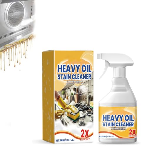 Spray limpio para manchas de aceite de cocina, agente de limpieza de aceite pesado para cocina, limpiador de espuma de cocina, limpiador de manchas rebeldes, spray de limpieza multiusos (1PCS)