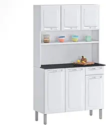 Kit Cozinhas Itatiaia Rose - 6 Portas e 1 Gaveta - Branco