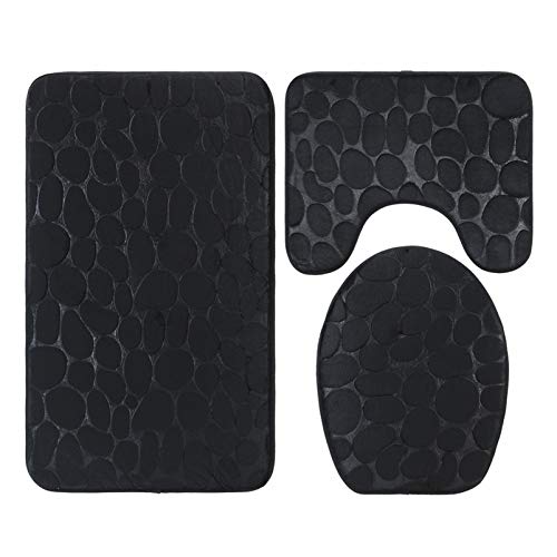 Tapis de bain en mousse à mémoire de forme velours premium absorbant