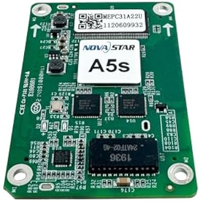 Novastar A5s Receiving Card for LED Display Screen, Full-Color Asynchronous Controller, 320x256 @60Hz, Smart Module Support, Indoor/Outdoor Video Wall LED Receiver Board Compatible with VX400, VX600