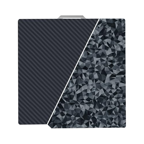 Image of 257x257mm Build Plate for Bambu Lab X2D X1C X1 X1E P1P P1S P2S A1 3D Printer, Diamond PEO + Carbon Fiber PET Good Adhesion Spring Steel Plate for Bambulab 3D Printer