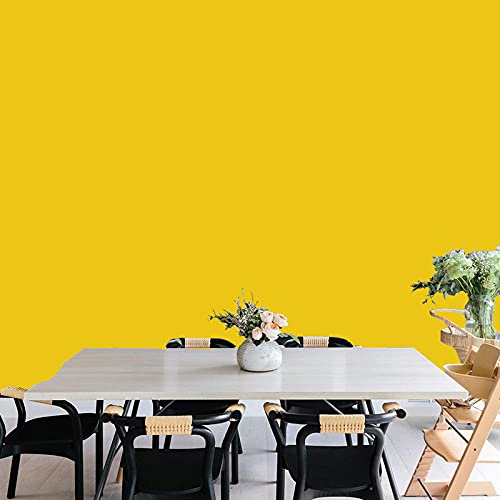 Image of Jaamso Royals Yellow Plain matt Wallpaper - Self Adhesive, Water Proof, Peel and Stick Sticker (60 CM x 1000 CM, Yellow)