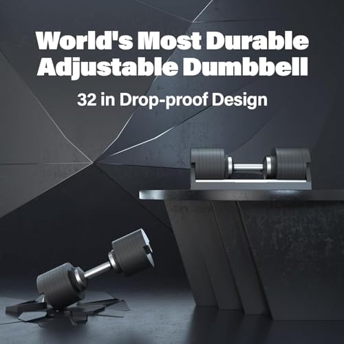 Image of SNODE AD80 Drop Proof 80 lbs Adjustable Dumbbell Set -Exhaustion Training Weights Adjustable Dumbbells with Cast Iron Plates and Cradle, Knurled Handle, Fast Adjust, Compact Home Gym Equipment for Bench & Press