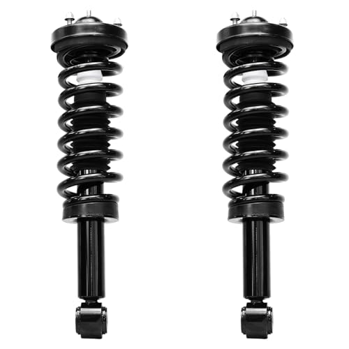 Image of Detroit Axle - 4WD Front Struts Kit for 2009-2013 Ford F-150 2010 2011 2012, 2 Struts & Coil Spring Assembly 2 Sway Bar End Links 4 Inner & Outer Tie Rods Replacement Quick Install Ready Struts Shocks