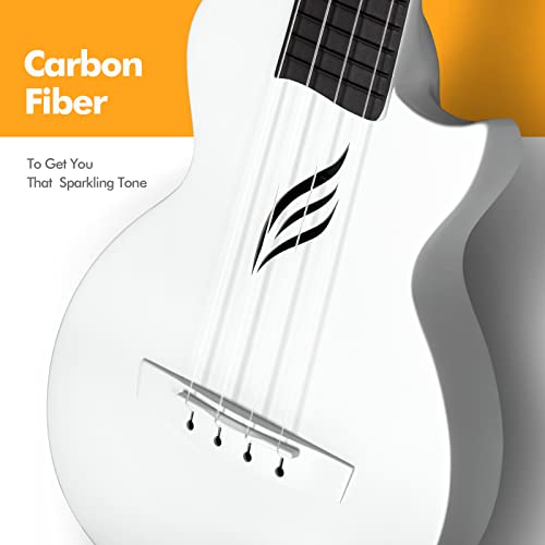 Image of Enya Nova U Mini Soprano Ukulele 21 inch Carbon Fiber - Lightweight Waterproof Travel Ukulele for Beginners & Adult, Starter Kit Included (Case, Strap, Capo, Strings) | Waterproof Body, Resists Humidity and Temperature Changes, 0.9 lb, Low-Action Setup, Beginner Kit: Case, Strap, Capo, Strings