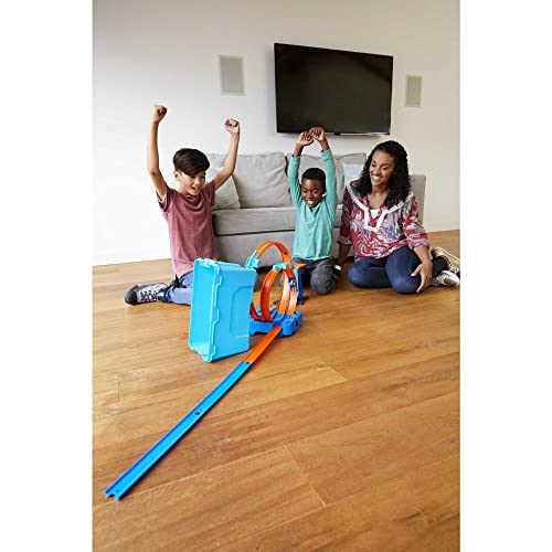 Hot Wheels Track Builder Playset Multi Loop Box, 10-Ft Of Track & 1 Toy Car In 1:64 Scale, Features Storage Box #TOP3