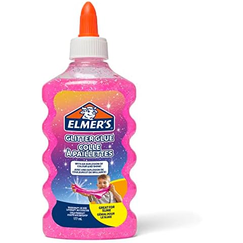 Elmer's PVA Glitter Glue | Pink | 177 mL | Washable and Kid Friendly | Great for Making Slime and Crafting Cover