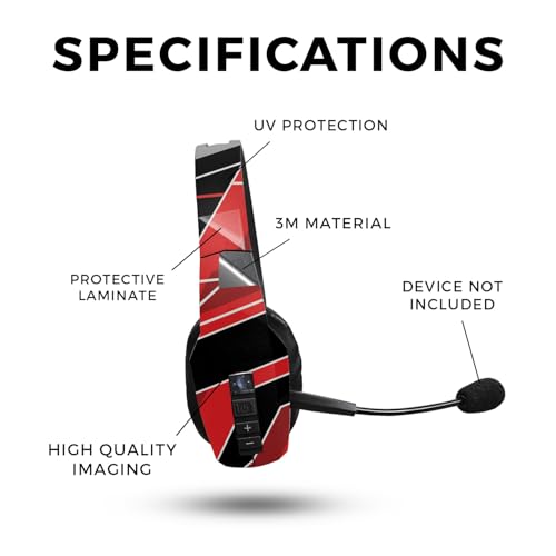 Skin Compatible with BlueParrott B450-XT Bluetooth Headset - Racing Chaos - Premium 3M Vinyl Protective Wrap Decal Cover - Easy to Apply | Crafted in The USA by MightySkins by Vision Signs & Graphics - Used condition - Image 2