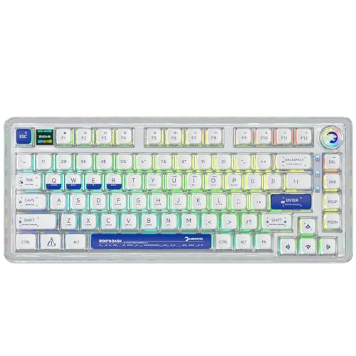 Clavier de jeu mécanique 75% avec batterie 3000 mAh longue autonomie