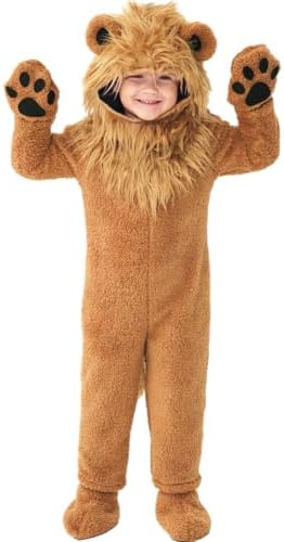 Disfraz Rey Leon Seasons Disfraz De León De Peluche Para Halloween, Disfraz De Animal Para Niños (2-4 Años Con Material Reciclable