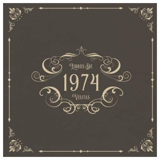 1974 Libros de Visitas: Libros de visitas para fiestas de cumpleaños de estilo vintage para que la familia y los amigos inserten saludos y mensajes | 100 páginas