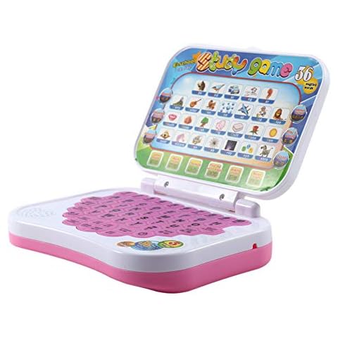 Drfeify Kids Laptop, Baby Kids Children Bilingual Educational Learning Study Toy Laptop Computer Game Cover