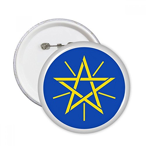 Pins Éthiopie Afrique badge rond XXL pour personnaliser vos vestes et sacs au quotidien