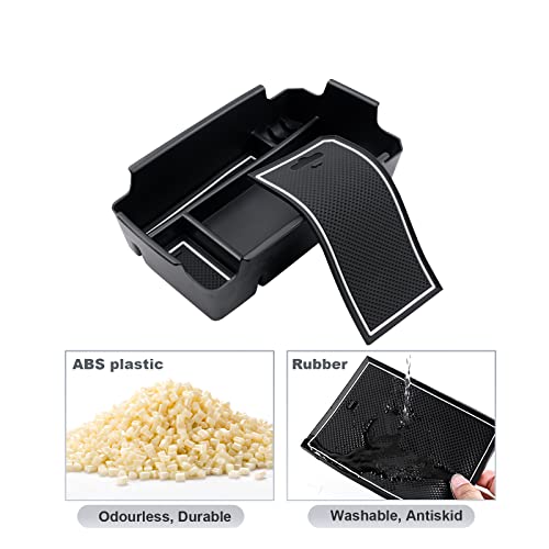 Insert ABS noir plateau XC40 pour organiser l'accoudoir central encombré
