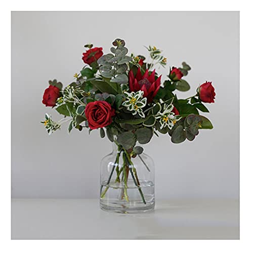 Bouquet de Rose Simulation Rouge sans Entretien pour Bureau et Hôtel
