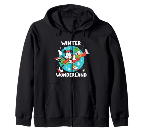 Sweat Minnie & Daisy Winter Wonderland Zip Hoodie idée cadeau Noël