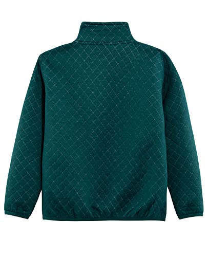 Image of ZENTHACE Kids Ultra Soft Quilted 1 /4 Snap Fleece Pullover Sweatshirt Jacket Long Sleeve Mountain Outdoor Shirt