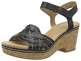 Suola: gomma sintetica Clarks Giselle Coast, Sandali con Tacco Donna, Nero (Nero Black Leather), 39.5 EU