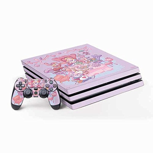Skinit Decal Gaming Skin Compatible with PS4 Pro Console and Controller Bundle - Officially Licensed Disney Alice in Wonderland Tea Party Design