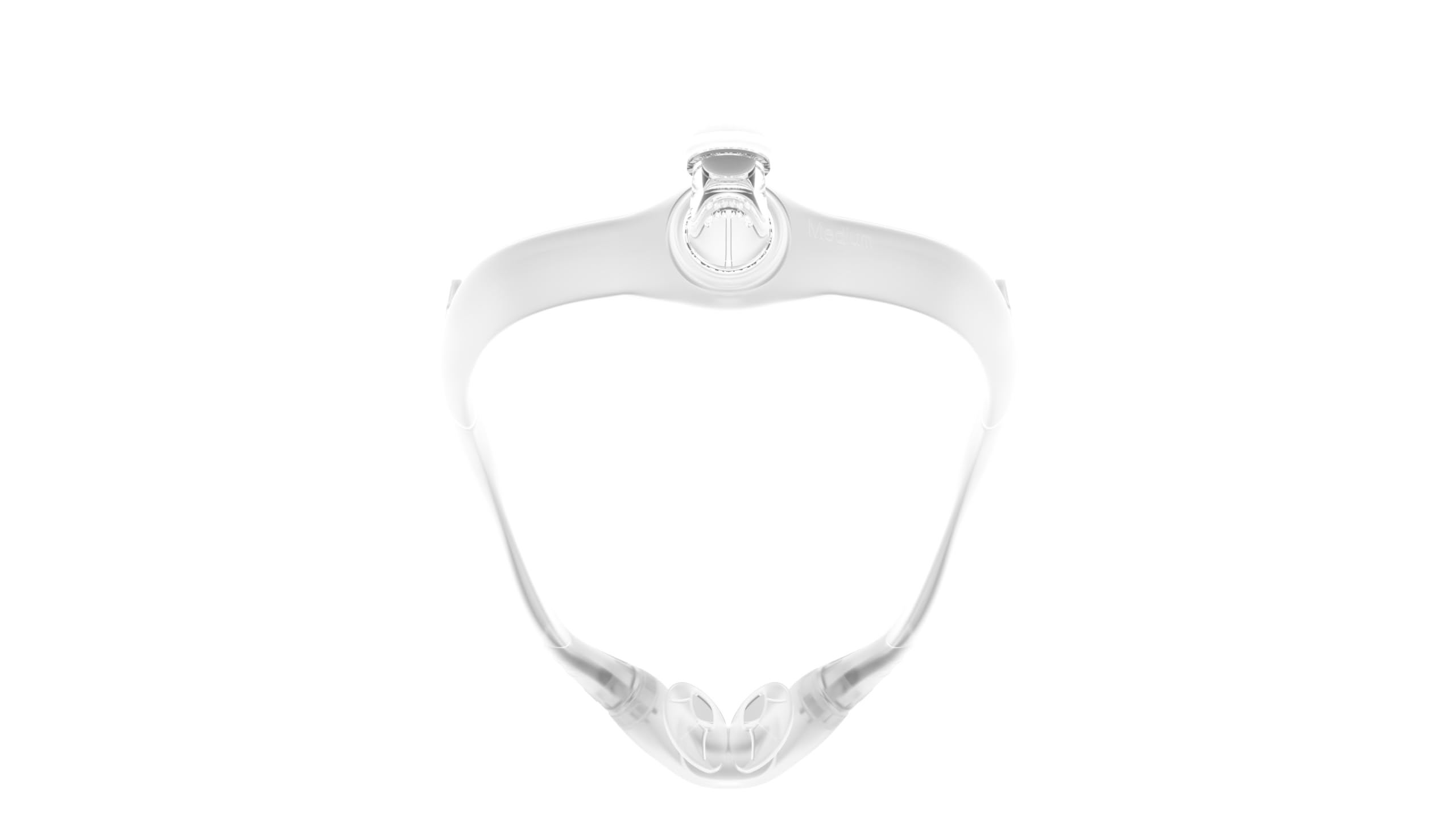 Under The Nose Silicone Complete Set Assembly- Includes Medium Pillow and Medium Size Frame with Elbow