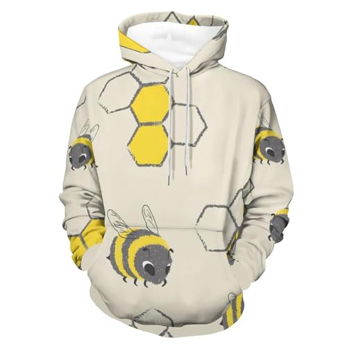 Sweat à capuche abeille contre le froid vêtement unisexe confortable taille S