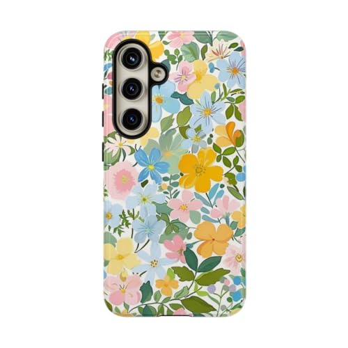 Coque Samsung S24 fleurs pastel pour un style estival