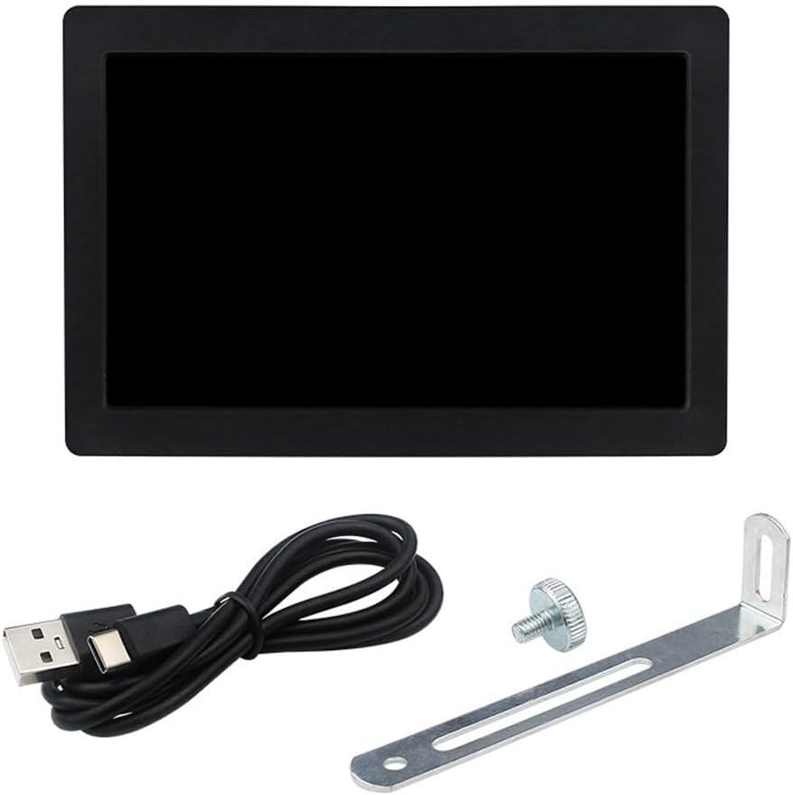 1. Aluminum USB Secondary Display 5/7 Inch for PC Case with Adjustable Brightness & Multi-System Compatibility