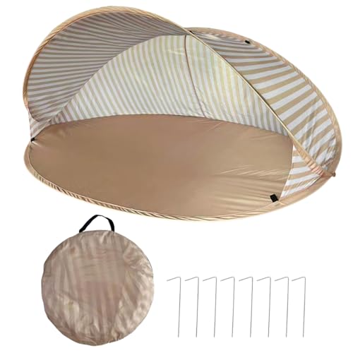 Toldo para Tienda de Playa - Toldo portátil para el Sol | Cortavientos de Viaje Compacto con de Transporte para Playa, jardín, Piscina, Camping, Vacaciones, protección de Sombra
