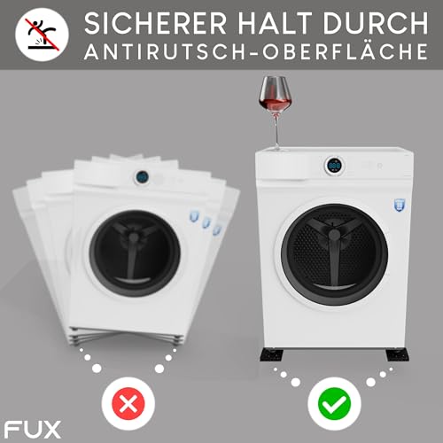 Schwingungsdämpfer Waschmaschine Unterlage 4 St Antivibrationsmatte Trockner - 9x9 x 1,5 cm recyceltes Gummigranulat Made in Germany